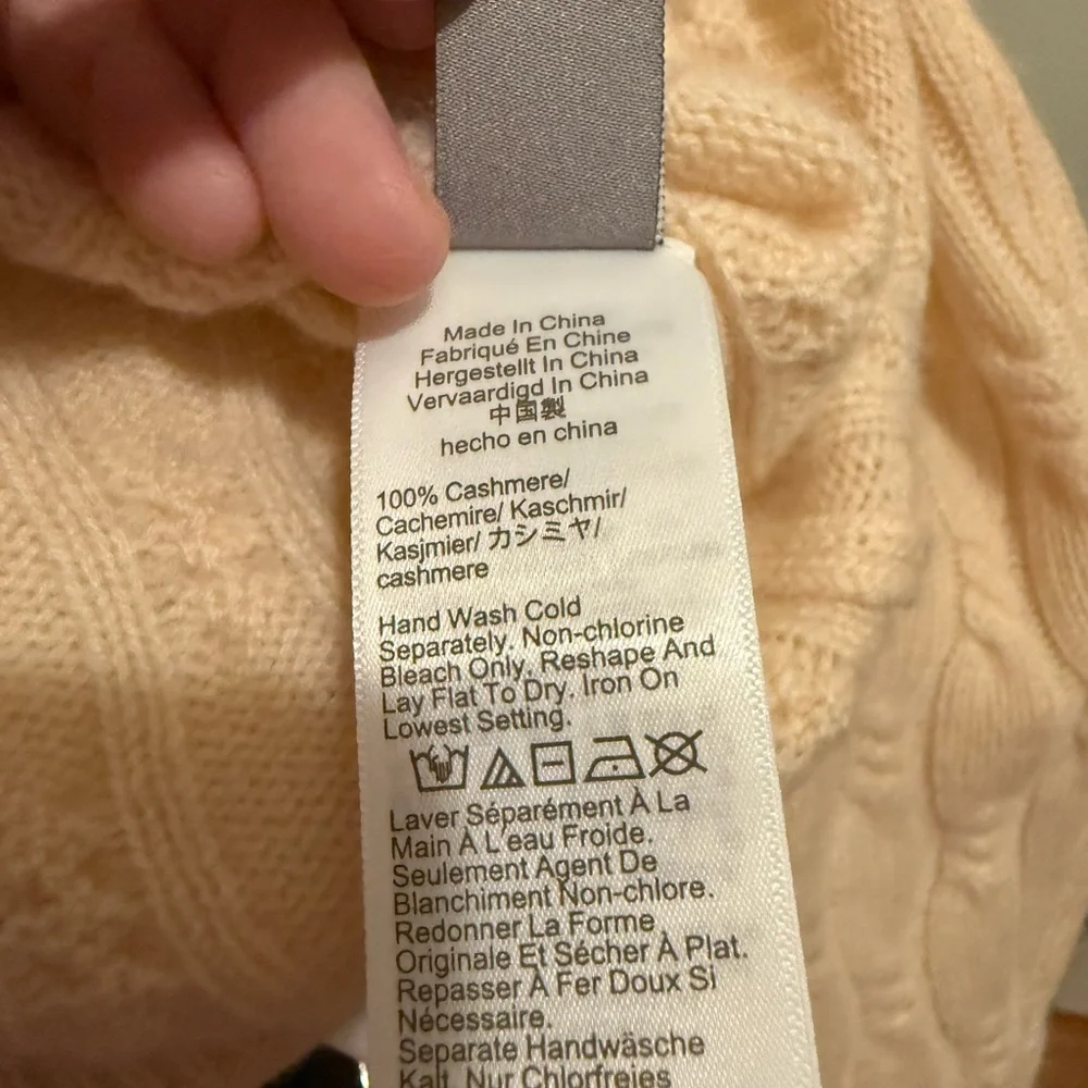 J. Crew Cashmere Rollneck Cable Knit Sweater